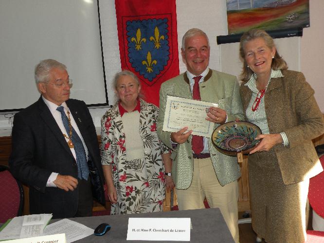 Remise du prix 2017 de l'Acadmie du Berry  Franois et Agns Chombart de Lauwe.