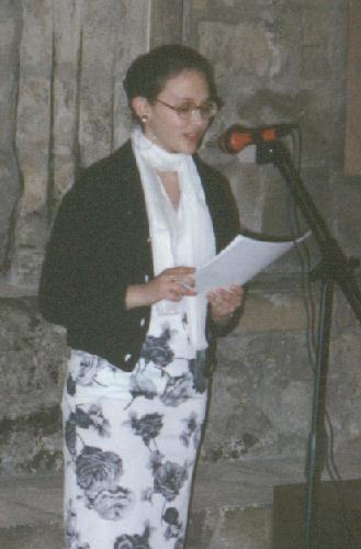 Claire CROSNIER au "Mur de posie de Tours" 2000