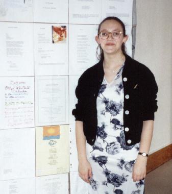 Claire CROSNIER au Mur de posie de Tours 2001.