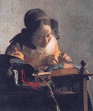 Photographie illustrant le pome LES FILS DE LA VIERGE ou LA DENTELLIRE DE VERMEER de Jany GOBEL.