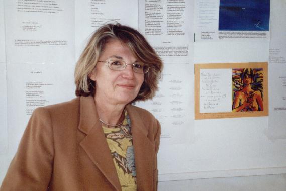 Olga TKACHENKO au Mur de posie de Tours 2001.