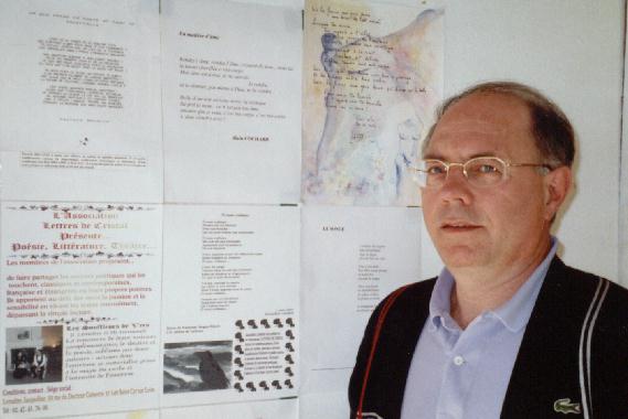 Alain COCHARD au Mur de posie de Tours 2001.