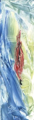 Peinture  la cire de Catherine RAULT-CROSNIER illustrant le pome PRIRE DE RSIDENCE de Charles PGUY.