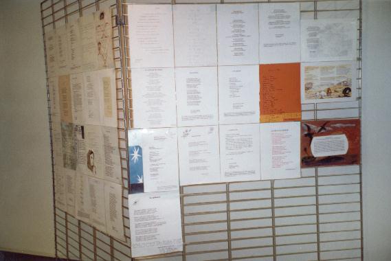 Panneau n5 des potes de Touraine expos au Mur de posie de Tours 2001.