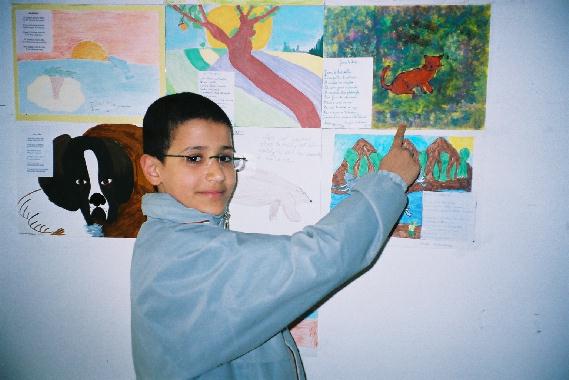 Alameen LAYAS au "Mur de posie de Tours" 2002.