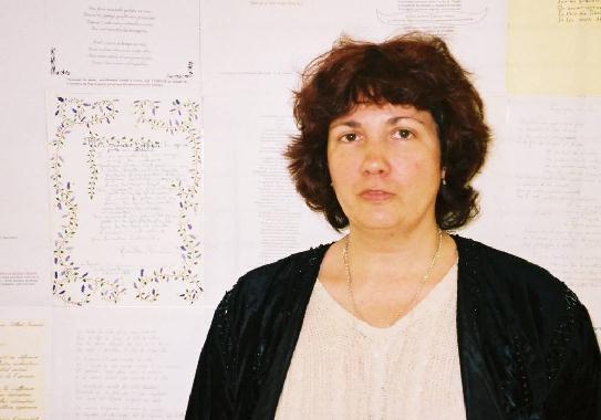 Mireille FERREIRA au "Mur de posie de Tours" 2002.