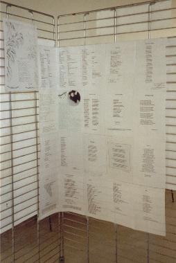 Panneau n 1 des potes de Touraine, expos au "Mur de posie de Tours" 2002.