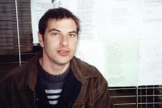 Thierry VERDAL au "Mur de poésie de Tours" 2002.
