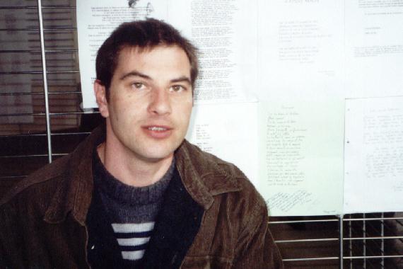 Thierry VERDAL au "Mur de posie de Tours" 2002.