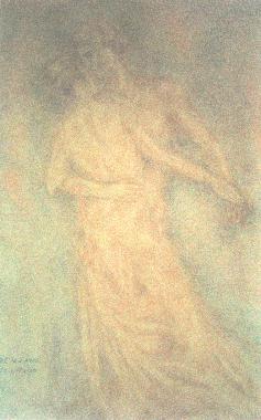 Pastel de Petra EWERS illustrant son pome "CAMILLE CLAUDEL".
