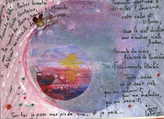 Pome de Dany LEBRUN expos au Mur de posie de Tours 2003.