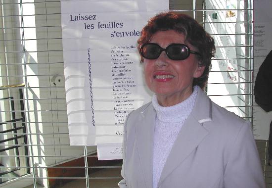 Ccile MONTLOUIS au Mur de posie de Tours 2003.