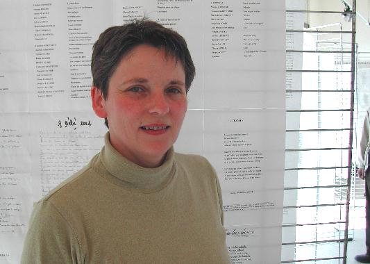 Jacqueline BROUX au Mur de posie de Tours 2003.