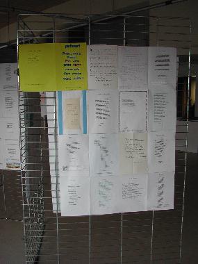 Panneau n 5 des potes de Touraine expos au "Mur de posie de Tours" 2003.