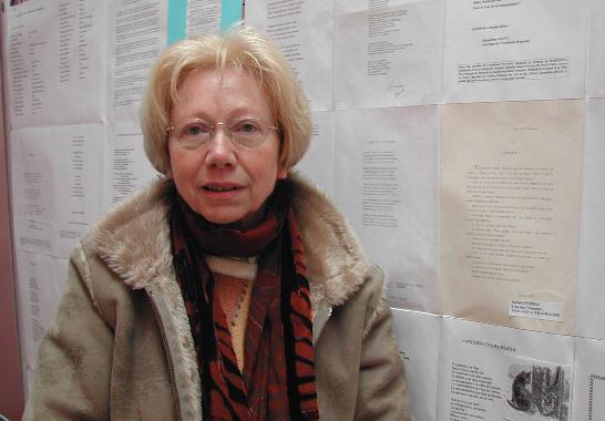 Anne MAILLET au Mur de posie de Tours 2004.