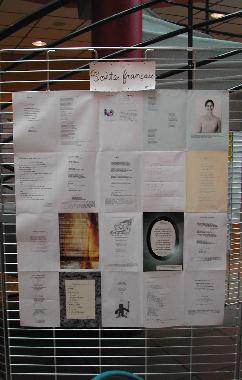 Panneau n 3 des potes franais exposs au Mur de posie de Tours 2004.