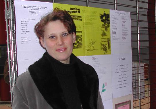 Laetitia FALCY au Mur de posie de Tours 2004.