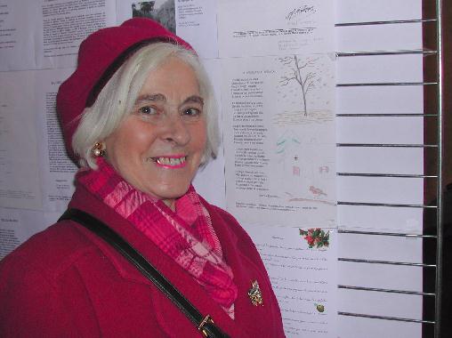 Francine DELAVALLADE au Mur de posie de Tours.