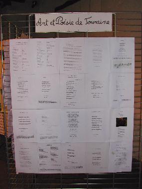 Panneau n 1 des membres de l'association Art et Posie de Touraine expos au Mur de posie de Tours 2005.