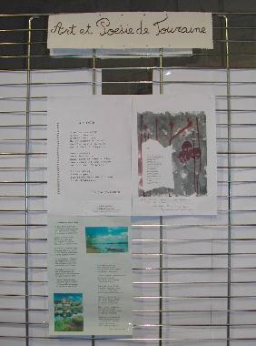 Panneau n 3 des membres de l'association Art et Posie de Touraine expos au Mur de posie de Tours 2005.