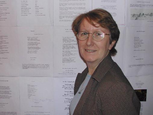 Patricia CHAUVIN-GLONNEAU au Mur de posie de Tours 2005.