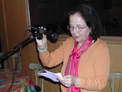 Marie-Odile BODENHEIMER au Banquet de la posie, le 13 mars 2005.