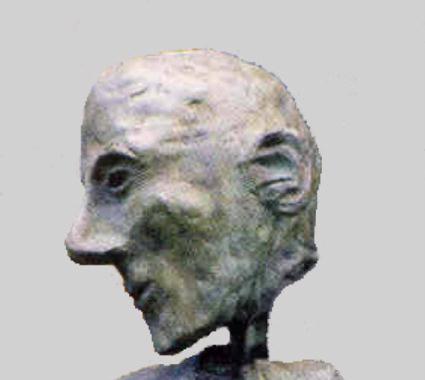 Sculpture de Daniel ESMOINGT, photographie par Jacques-Hubert FROUGIER, illustrant son pome LA VOIX DES SUPPLICIS.