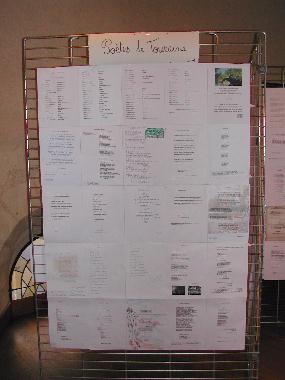 Panneau n 1 des potes de Touraine expos au Mur de posie de Tours 2005.