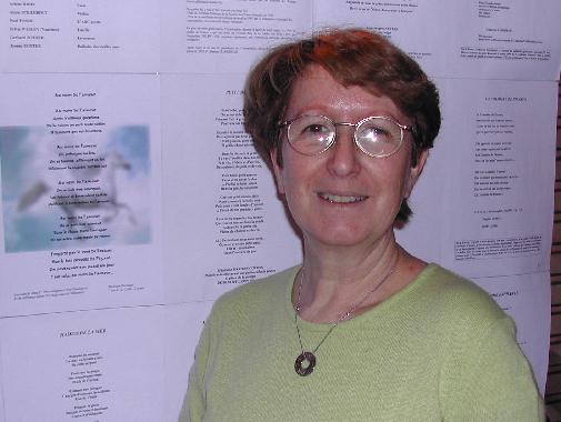 Patricia CHAUVIN-GLONNEAU au Mur de posie de Tours 2006.