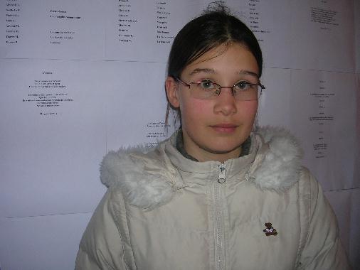 Margaux B. au Mur de posie de Tours 2006.