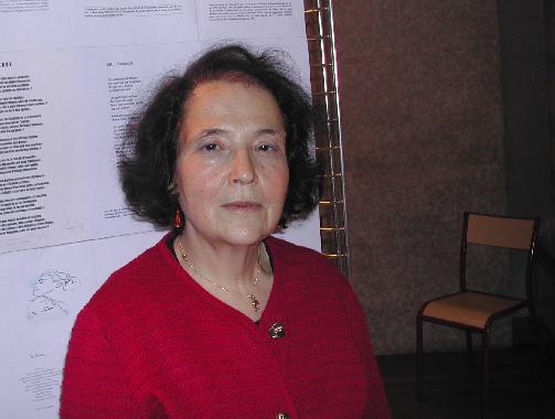 Marie-Odile BODENHEIMER au Mur de posie de Tours 2006.