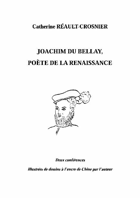 Couverture du livre Joachim du Bellay, pote de la Renaissance de Catherine RAULT-CROSNIER.