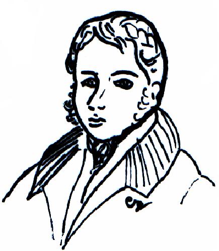 Portrait de Paul-Louis COURIER, dessin par Catherine RAULT-CROSNIER