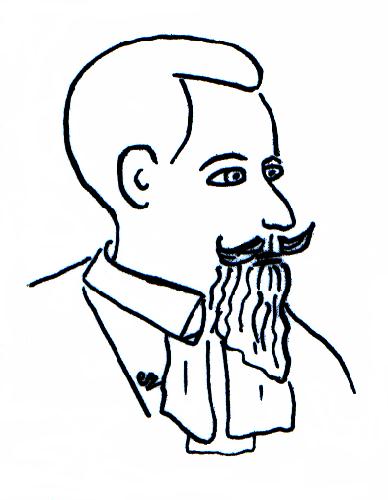 Portrait d'Anatole FRANCE, dessin par Catherine RAULT-CROSNIER