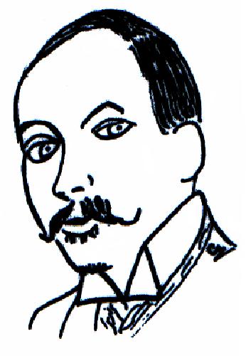 Portrait de Francis VIEL-GRIFFIN, dessin par Catherine RAULT-CROSNIER
