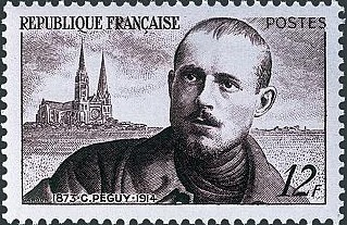 Timbre sur Charles Pguy mis par la Poste franaise en 1950